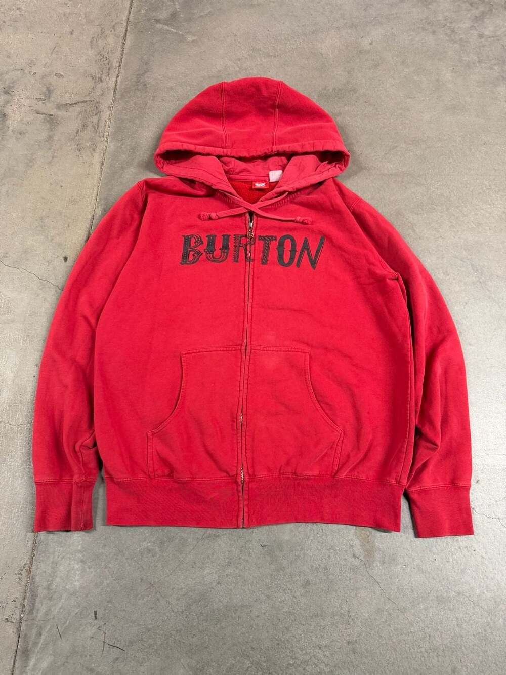 Burton Full Zip Hoodie Red Logo